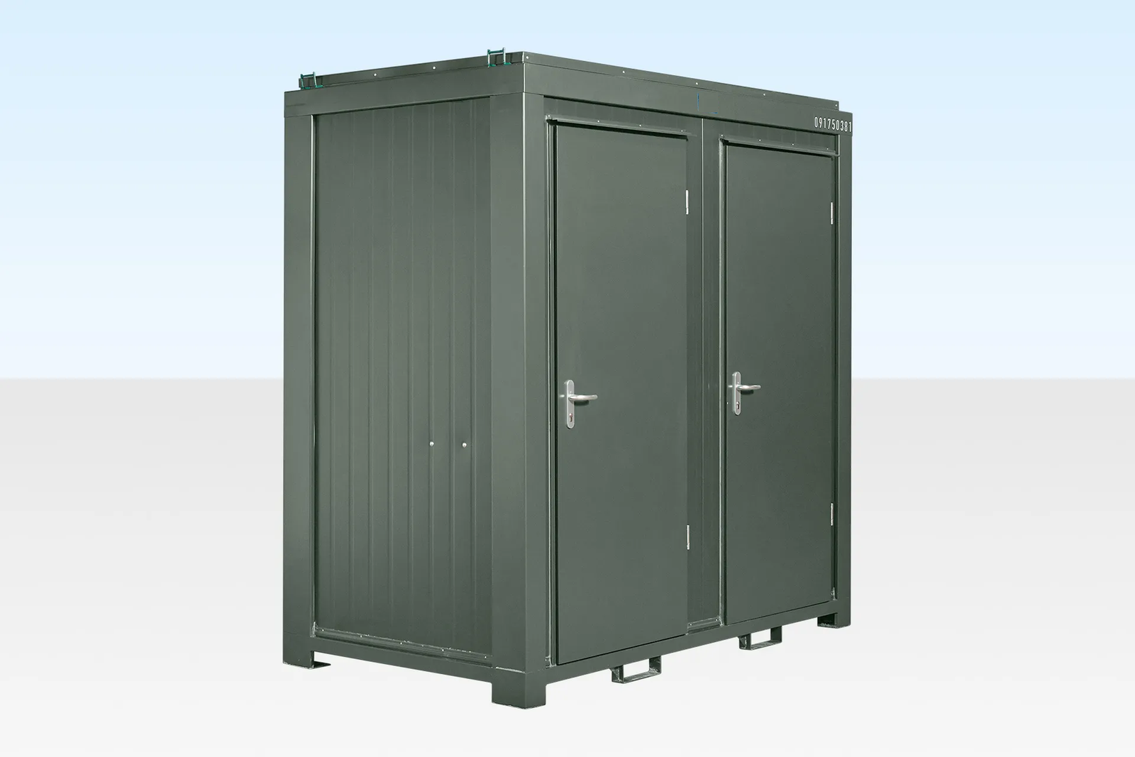 Sanitaire double 1+1 raccordement secteur 8 pieds x 5 pieds (vert bouteille) – Image 2