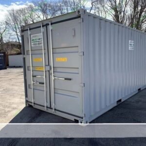 Conteneur de stockage 20 pieds x 8 pieds x 8,5 pieds – Neuf – Portes doubles – Gris | Conteneur maritime avec portes aux deux extrémités