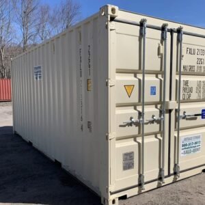Container maritime 20 pieds x 8 pieds x 8,5 pieds – Neuf | Container de stockage beige – Étanche au vent et à l&rsquo;eau