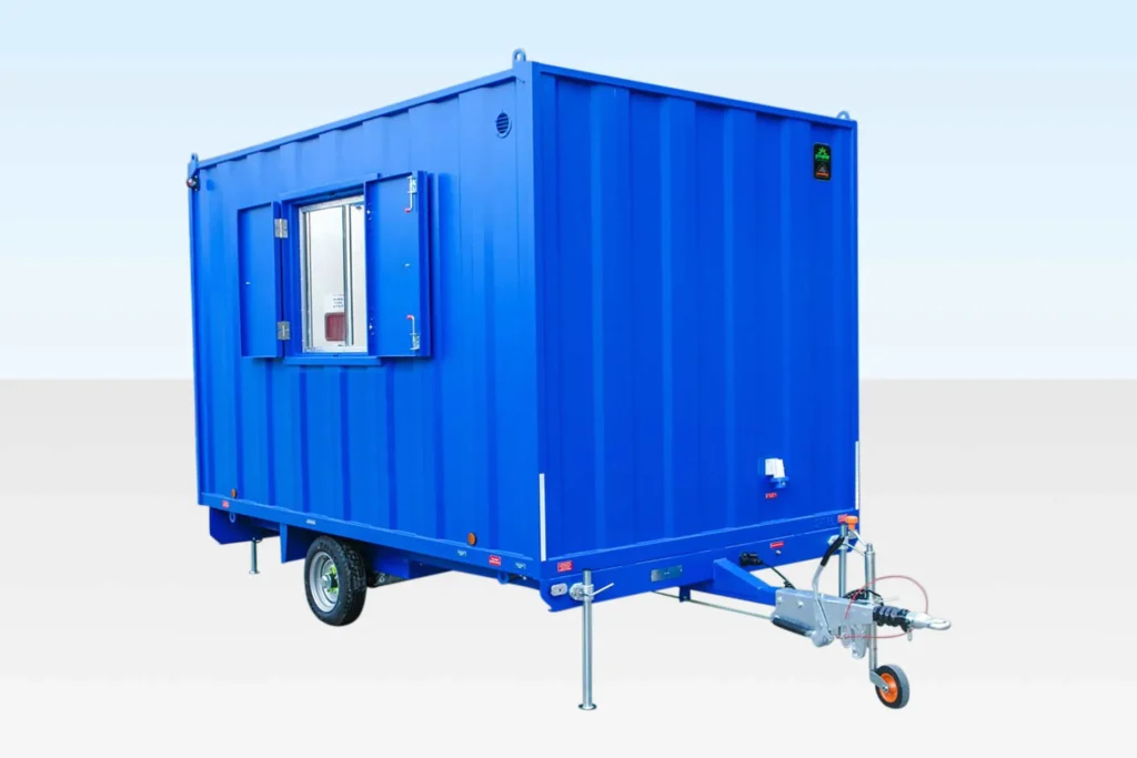 Bureau mobile anti-vandalisme 12 pieds x 7 pieds 6 sur essieu