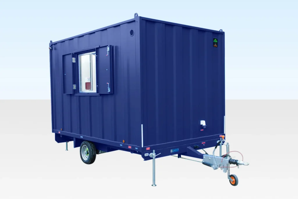 Cantine mobile 12 pieds x 7 pieds 6 sur essieu