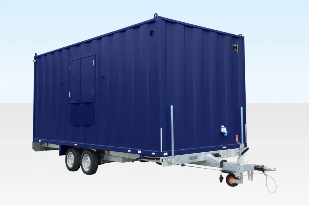 Bureau mobile anti-vandalisme 16 pieds x 7 pieds 6 sur essieu