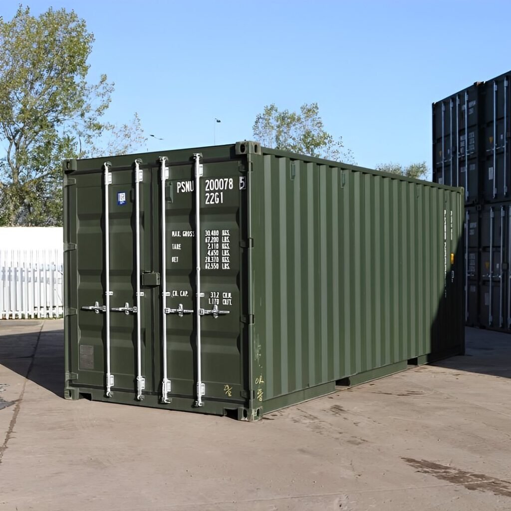 Conteneur maritime 20 pieds neuf (One Trip) – Vert foncé