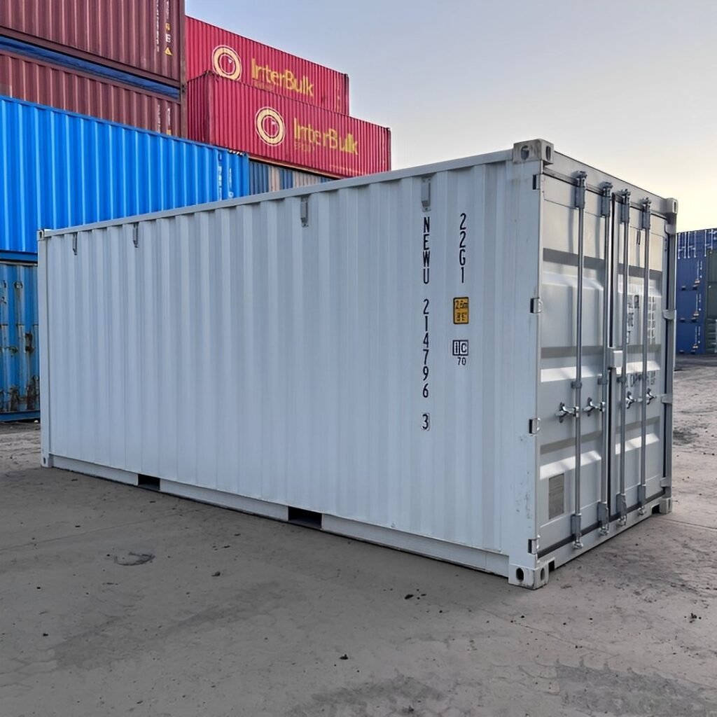 Conteneur maritime 20 pieds neuf (One Trip) – Blanc