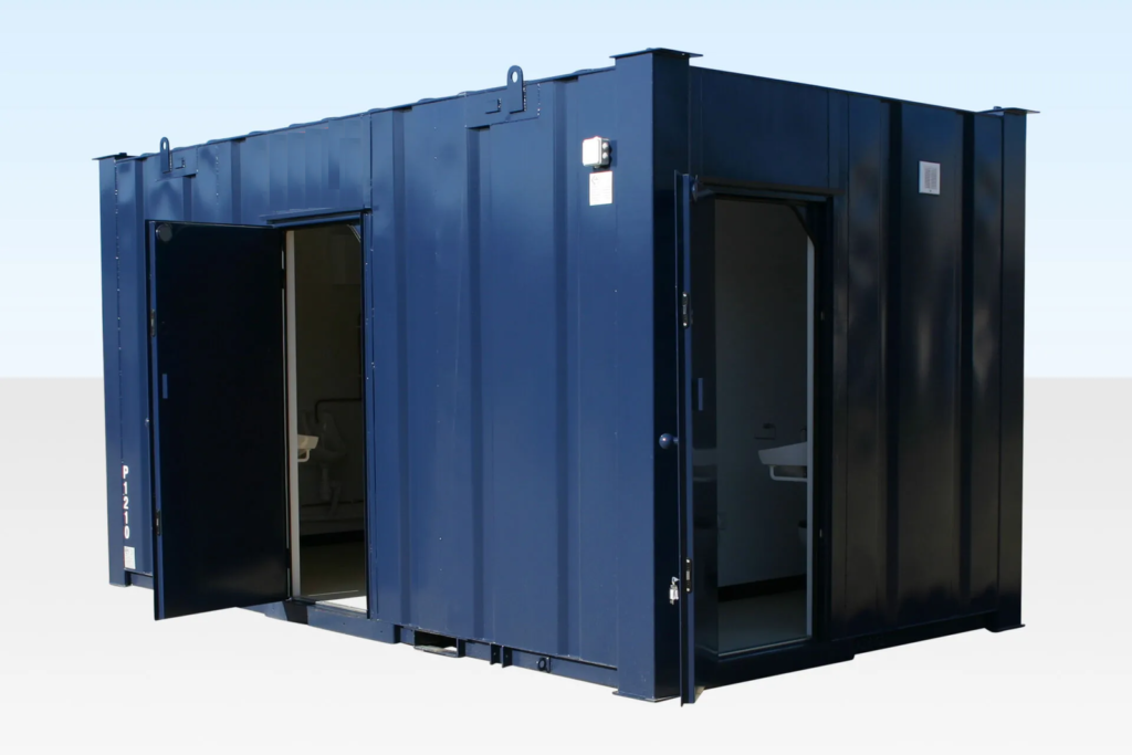Cabine sanitaire acier 3+1 postes 16 x 9 pieds