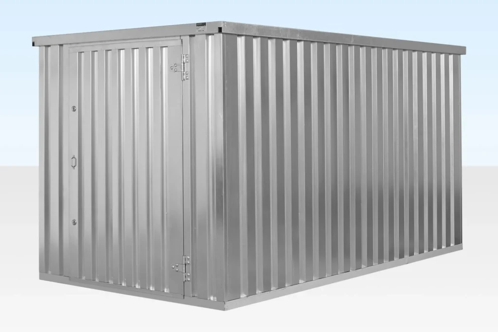 Abri de stockage pliable galvanisé 4 x 2,1 m