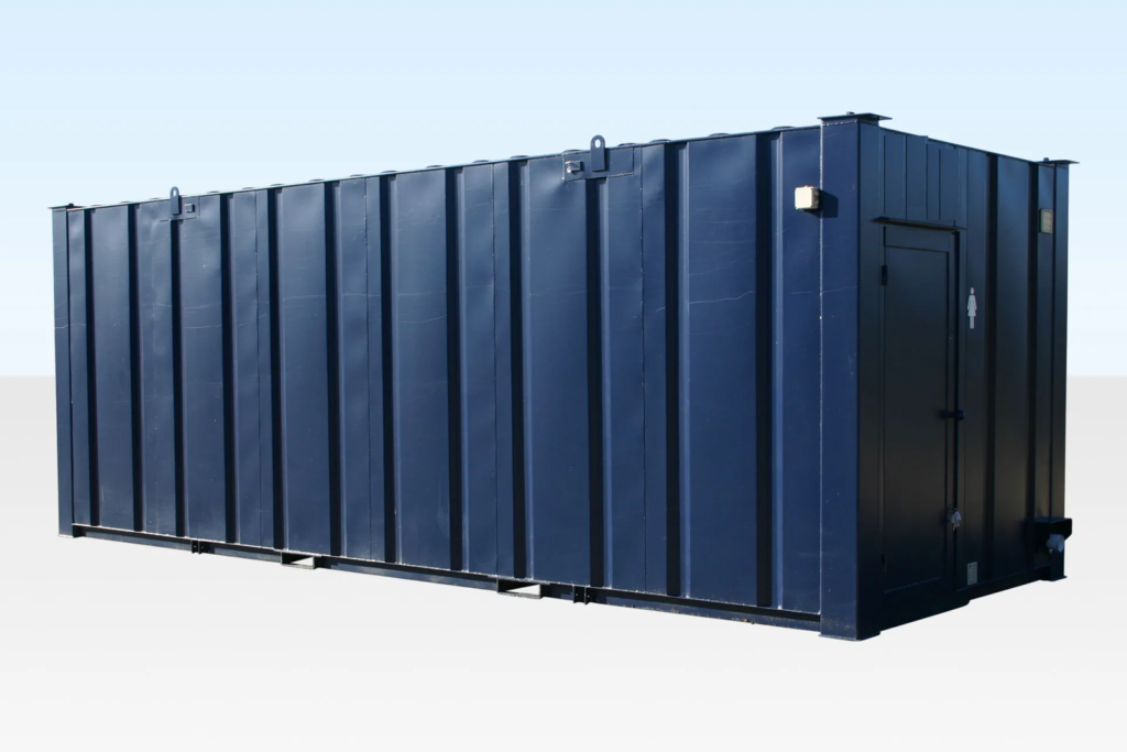 Cabine sanitaire acier 5+1 postes 24 x 9 pieds