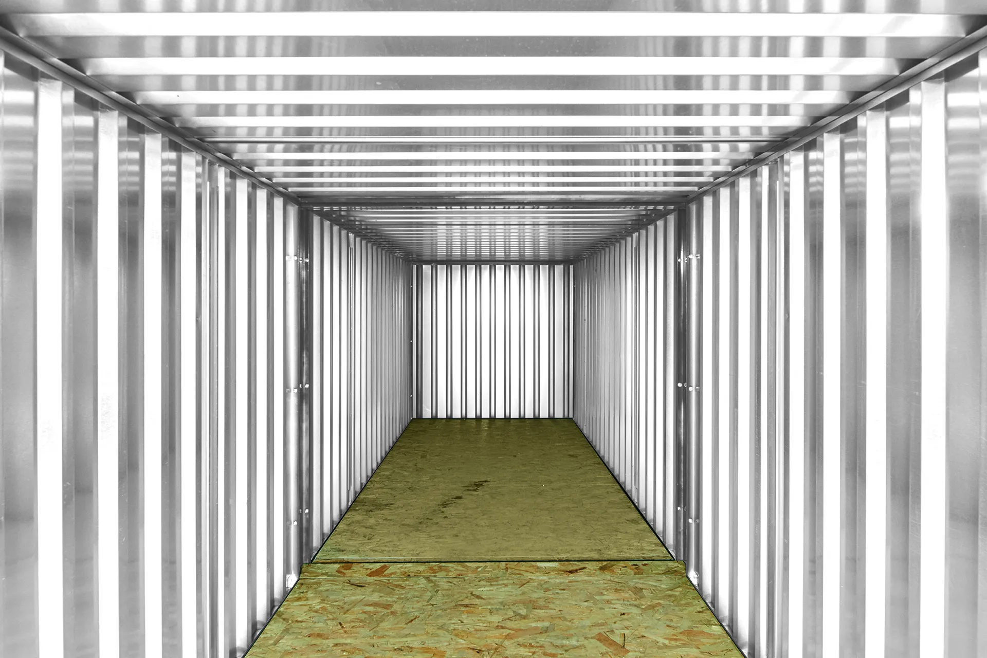 Ensemble de conteneurs pliables relies bout a bout 6 x 2,1 m – Galvanise – Image 2